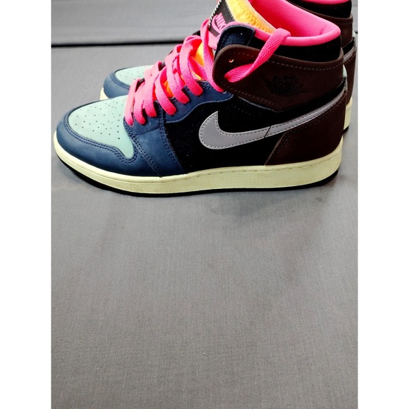 EUC-Air Jordan 1 Mid SE 575441‑201 Youth 6/WM 7.5 Armory Navy Archaeo Brown Pink main image 11
